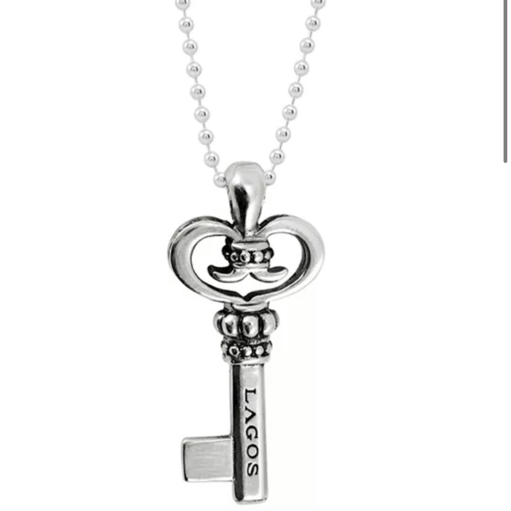 Signature Sterling Silver Key Pendant Necklace
